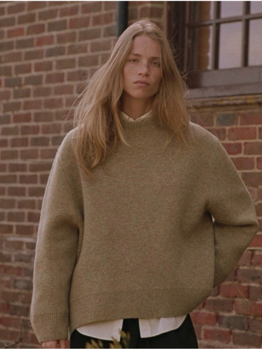 Zara Wool Crewneck Sweater Jumper Pullover